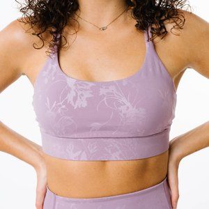 ZYIA LIGHT LILAC FLORAL DOUBLE STRAP BRA